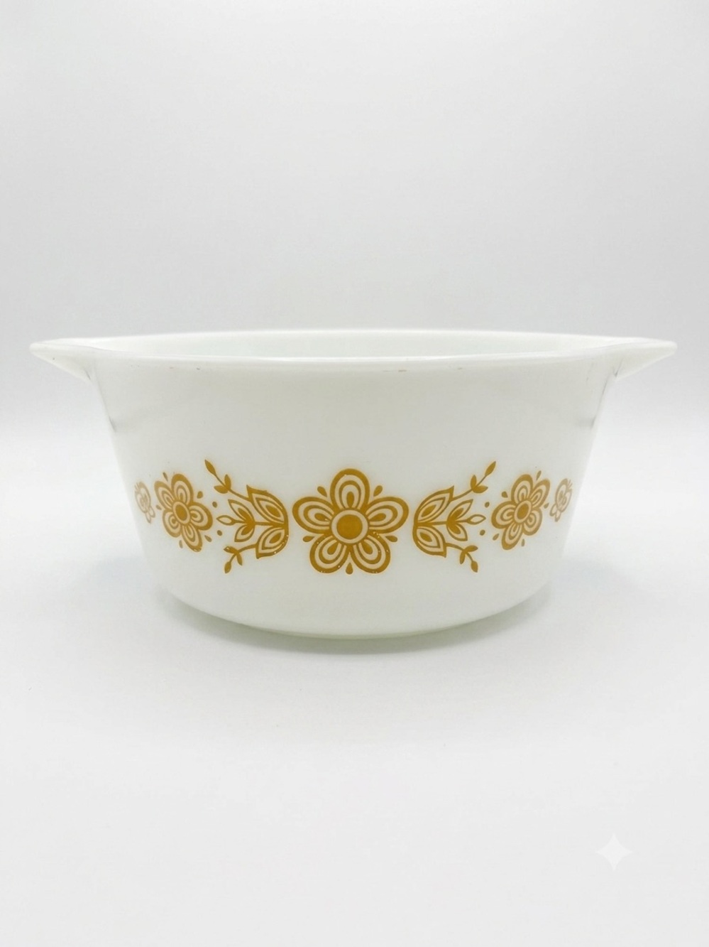 Vintage Pyrex Golden Butterfly-Floral   474-B Casserole 1.5 QT Cinderela